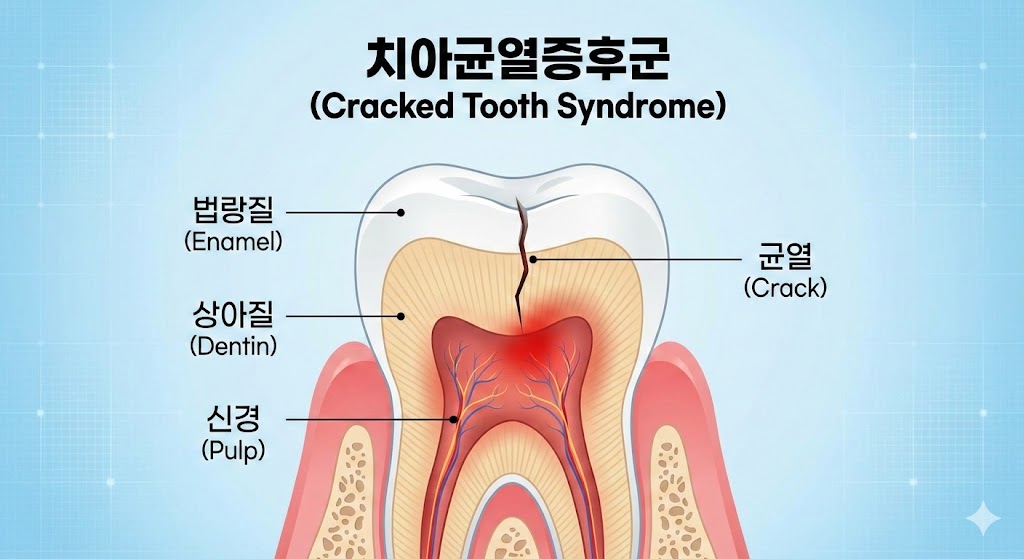 치아 균열증후군 모식도
